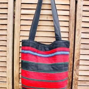 Stylish Red and Black Tote Bag